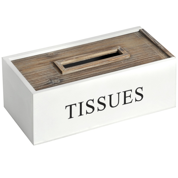 White Wooden Tissue Box - HBT Renovations Ltd